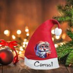 Caciula Personalizata de Craciun, Rosie, Mos Craciun, 42 cm, CMC011 - imagine 2