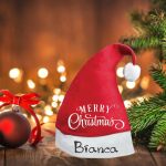 Caciula Personalizata de Craciun, Rosie, Mos Craciun, 42 cm, CMC018 - imagine 2