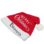 Caciula Personalizata de Craciun, Rosie, Mos Craciun, 42 cm, CMC018 - imagine 3