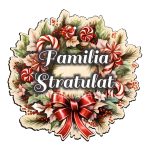 Coronita usa, Craciun, Personalizata, Multicolor, 35x34 cm, CUUV003