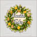 Coronita usa, Craciun, Personalizata, Multicolor, 35x34,5 cm, CUUV004 - imagine 2