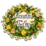 Coronita usa, Craciun, Personalizata, Multicolor, 35x34,5 cm, CUUV004 - imagine 3