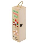Cutie de vin, Craciun, Lemn, 35x10x10 cm, CVNCUV002