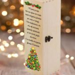 Cutie de vin, Craciun, Lemn, 35x10x10 cm, CVNCUV005 - imagine 2