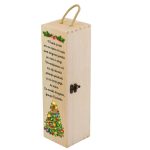 Cutie de vin, Craciun, Lemn, 35x10x10 cm, CVNCUV005