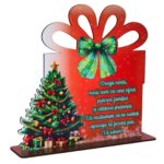 Decoratiune Craciun, Nasi, Lemn, 20x21 cm, DCCRUV001 - imagine 3