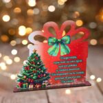 Decoratiune Craciun, Nasi, Lemn, 20x21 cm, DCCRUV001 - imagine 2