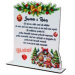 Decoratiune Cadou, Personalizata, Indragostiti, Lemn, 19,5x19cm, DCCRUV007 - imagine 4