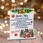 Decoratiune Cadou, Personalizata, Indragostiti, Lemn, 19,5x19cm, DCCRUV007 - imagine 2