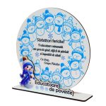 Decoratiune Cadou, Personalizata, Educatoare, Lemn, 22,5x20cm, DCCRUV009 - imagine 4