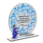 Decoratiune Cadou, Personalizata, Educatoare, Lemn, 22,5x20cm, DCCRUV009 - imagine 3