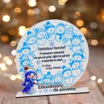 Decoratiune Cadou, Personalizata, Educatoare, Lemn, 22,5x20cm, DCCRUV009 - imagine 2