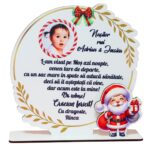 Decoratiune Craciun, Nasi, Lemn, 20x19,5 cm, DCCRUV010