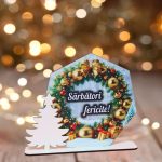 Baza pentru licheni, Sarbatori, Craciun, Lemn, 22x16cm, DCCRUV016 - imagine 2