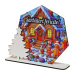 Baza pentru licheni, Sarbatori, Craciun, Lemn, 22x16cm, DCCRUV017 - imagine 4