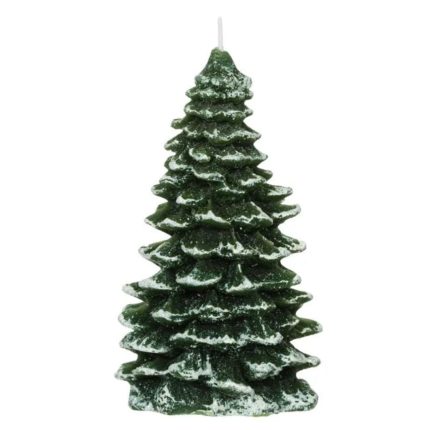 Decoratiune de Craciun, Lumanare, Verde, Brad Nins, 8x16cm, DCJ304