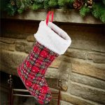 Decoratiune de Craciun, Cizmulita, Rosu, Carouri, Fulgi, 45cm, DCJ343 - imagine 2