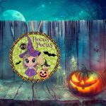 Decoratiune de Halloween, Happy Halloween, Multicolor, 40x40 cm, DH100 - imagine 2