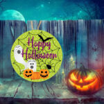 Decoratiune de Halloween, Happy Halloween, Multicolor, 40x40 cm, DH101 - imagine 2