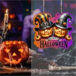Decoratiune de Halloween, Happy Halloween, Multicolor, 40x38.5 cm, DH102 - imagine 4