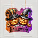 Decoratiune de Halloween, Happy Halloween, Multicolor, 40x38.5 cm, DH102 - imagine 3