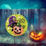 Decoratiune de Halloween, Happy Halloween, Multicolor, 40x40 cm, DH103 - imagine 2