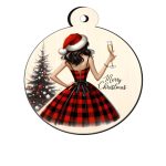 Glob Lemn, Craciun, Multicolor, 9cm, GLUV003 - imagine 4