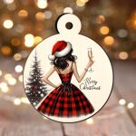 Glob Lemn, Craciun, Multicolor, 9cm, GLUV003 - imagine 2