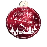 Glob Lemn, Craciun, Multicolor, 9cm, GLUV007 - imagine 4