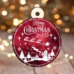 Glob Lemn, Craciun, Multicolor, 9cm, GLUV007 - imagine 2