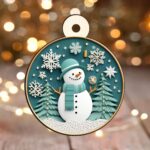 Glob Lemn, Craciun, Multicolor, 9cm, GLUV008 - imagine 2