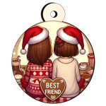 Glob Lemn, Craciun, Prieteni, Multicolor, 9cm, GLUV017