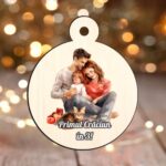 Glob Lemn, Craciun, Familie, Multicolor, 9cm, GLUV018 - imagine 2