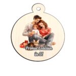 Glob Lemn, Craciun, Familie, Multicolor, 9cm, GLUV018 - imagine 4