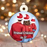 Glob Lemn, Craciun, Familie, Multicolor, 9cm, GLUV020 - imagine 2