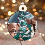 Glob Lemn, Craciun, Familie, Multicolor, 9cm, GLUV021 - imagine 2