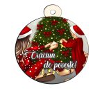 Glob Lemn, Craciun, Familie, Multicolor, 9cm, GLUV023 - imagine 4