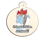 Glob Lemn, Craciun, Familie, Multicolor, 9cm, GLUV025 - imagine 4