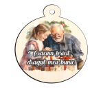 Glob Lemn, Craciun, Bunici, Multicolor, 9cm, GLUV028 - imagine 4