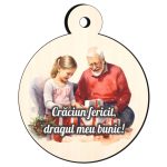 Glob Lemn, Craciun, Bunici, Multicolor, 9cm, GLUV030
