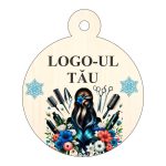 Glob Lemn, Craciun, Personalizat, Multicolor, 9cm, GLUV050 - imagine 4