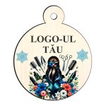 Glob Lemn, Craciun, Personalizat, Multicolor, 9cm, GLUV050