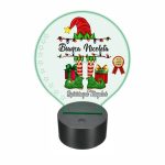 Lampa 3D personalizata, Craciun, multicolor, 22x18 cm, LVCUV002