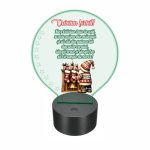 Lampa 3D personalizata, Craciun, multicolor, 22x18 cm, LVCUV008