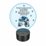 Lampa 3D personalizata, Craciun, multicolor, 22x18 cm, LVCUV010