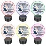 Lampa 3D personalizata, Craciun, multicolor, Mos Craciun, 22x18 cm, LVCUV011 - imagine 2