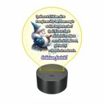 Lampa 3D personalizata, Craciun, multicolor, Mos Craciun, 22x18 cm, LVCUV011