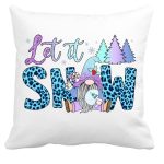 Perna personalizata , Craciun, Let it Snow, 40x40 cm, PC017