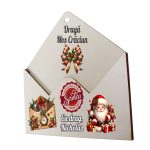 Plic pentru Scrisoare Mos Craciun, Personalizat, Lemn, 23x22 cm, PSSMC003 - imagine 3