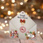 Plic pentru Scrisoare Mos Craciun, Personalizat, Lemn, 23x22 cm, PSSMC004 - imagine 2